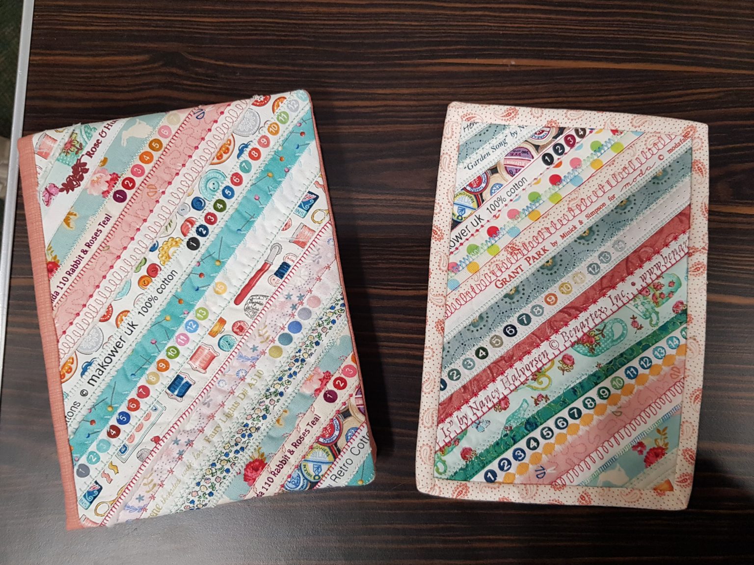 Sheila’s selvedge projects at the February 2025 meeting Show and Tell