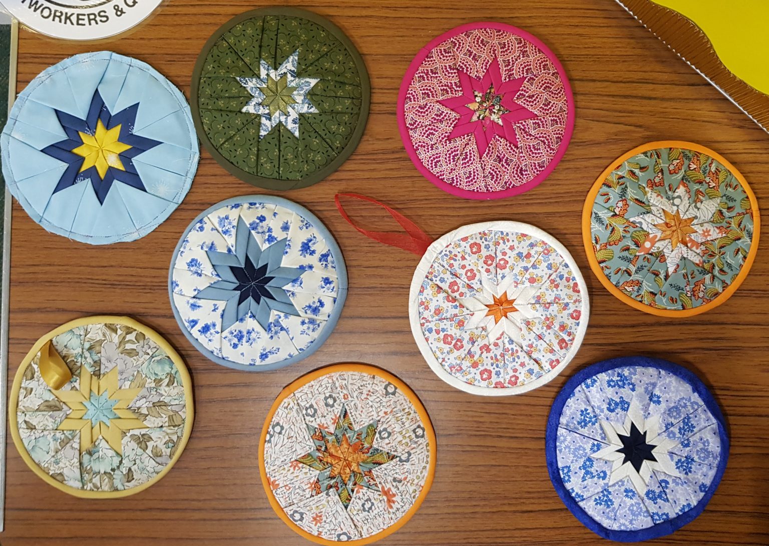 Folded Star Potholders
